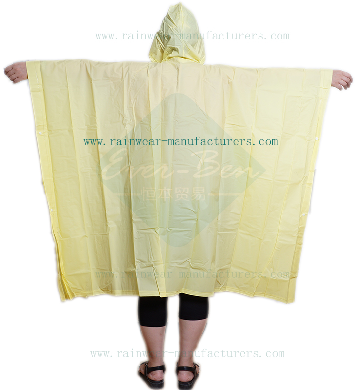 EVA yellow rain poncho manufacturer